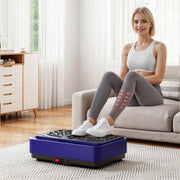 Vibration Plate Exercise Machine - 99 Speed Levels, with Resistance Bands for Full Body Workout , Vibration Platform for Weight Loss & Lymphatic Drainage