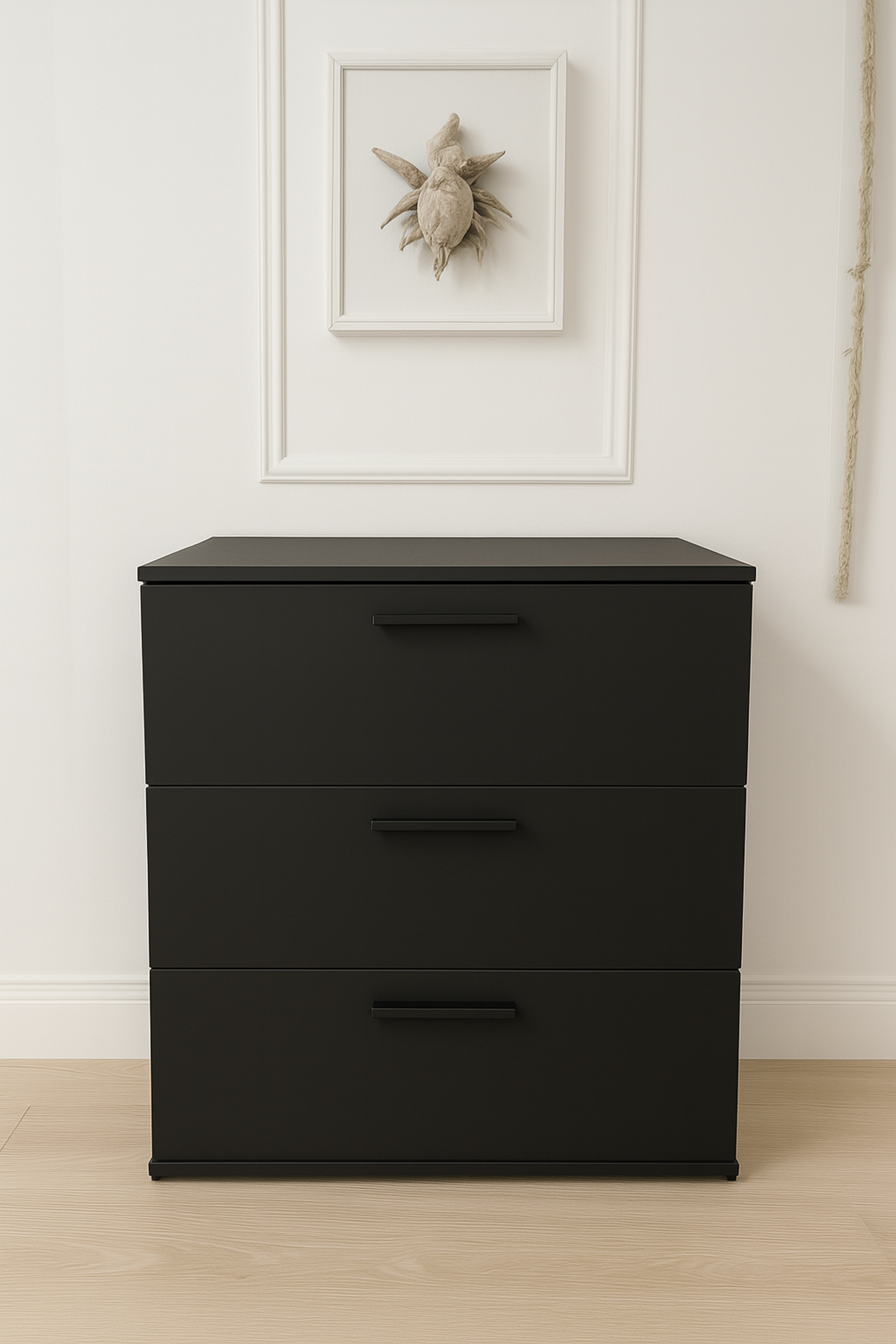 Morgan Three-Drawer Modular Jumbo Chest in Black