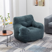 010-Soft Teddy Fabric Tufted Foam Bean Bag Chair With Teddy Fabric Green