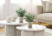 Artificial Plant, 13' Tall, Eucalyptus Grass, Indoor, Faux, Fake, Table, Greenery, Potted, Set Of 2, Decorative, Green Leaves, White Pots