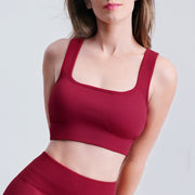 XL Size Rose Red Yoga Basic Ribbed Knit Crisscross Back Crop Sports Tank Top, Breathable, Removable Cups, Cute Gym Wear  Seamless Sports Bra Exercise Athletic Activewear Workout