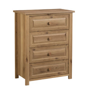 4-Drawer Chest, Brown finish