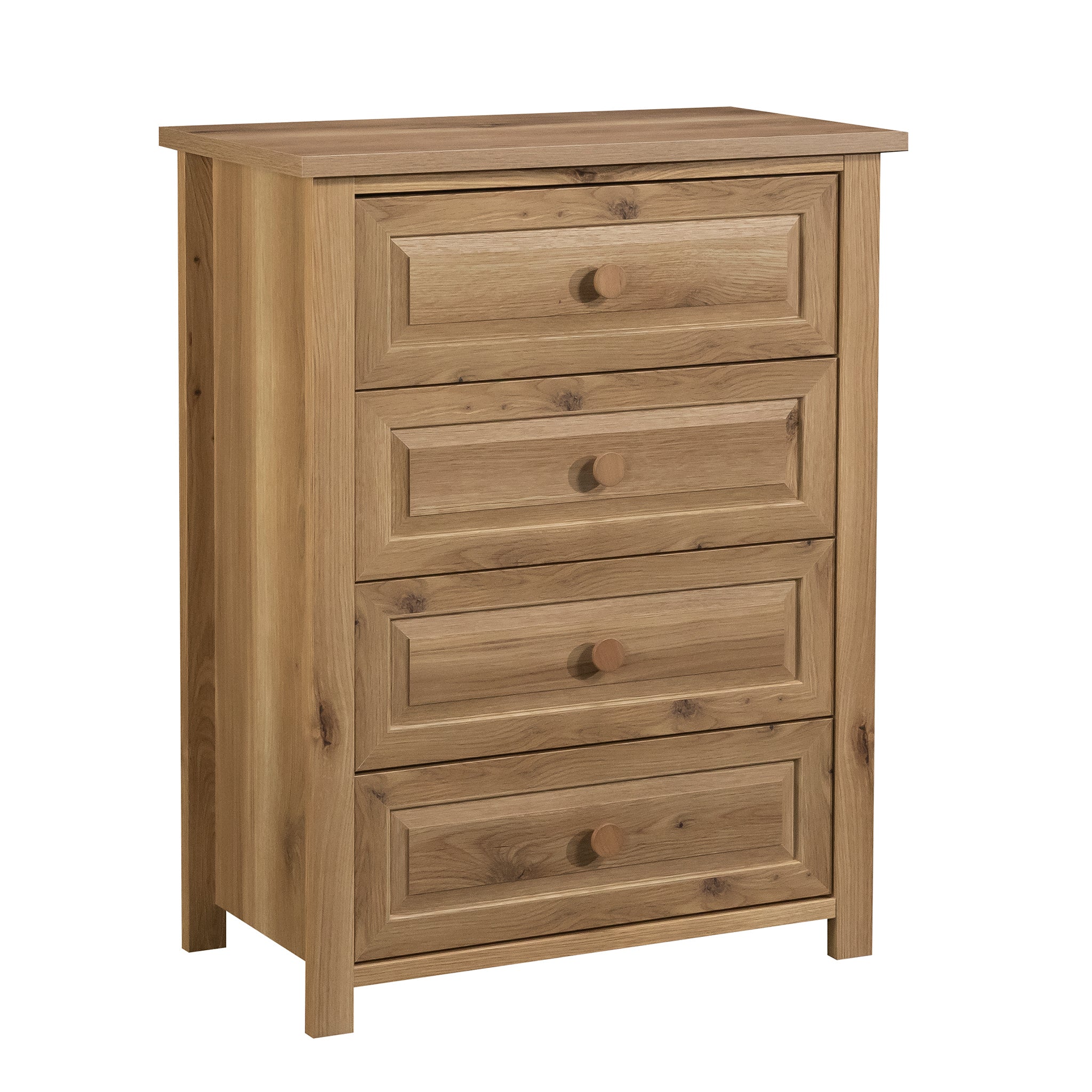 4-Drawer Chest, Brown finish