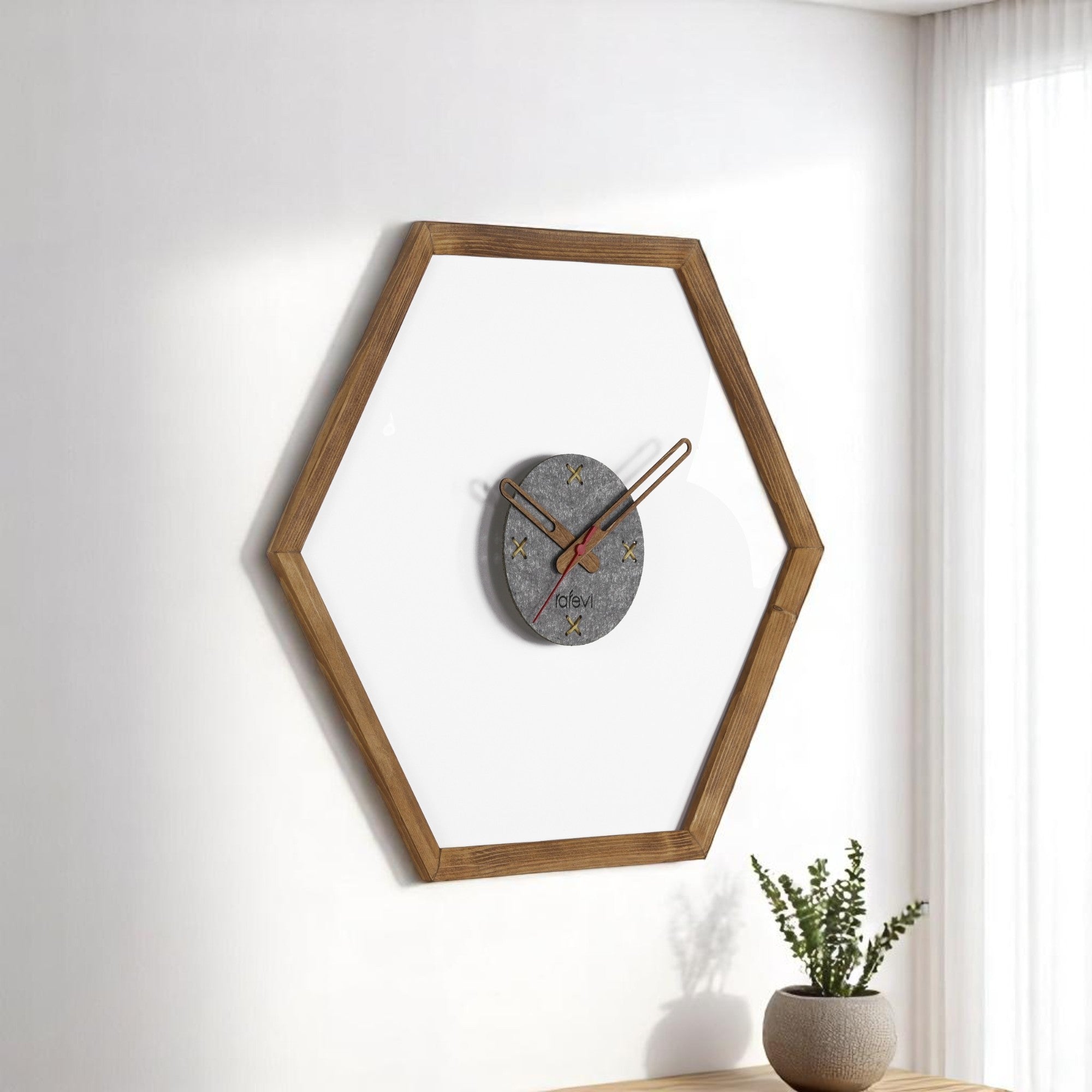 Tuva Wall Clock, Wooden Frame, Dore