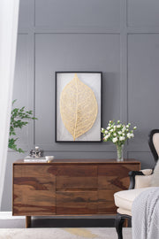 23.6x1x35.4' Leaf Shadow Box Wall Décor, Home Decor for Living Room, Dining Room, Bedroom, Hallway