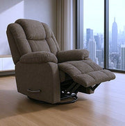 Man Wah Calgary Upholstered Swivel Recliner, Mink
