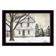 'Winter Porch' By Billy Jacobs, Printed Wall Art, Ready To Hang Framed Poster, Black Frame