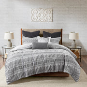 King/Cal King Cotton Jacquard Duvet Cover Mini Set
