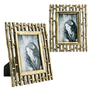 Set of 2, 7.5x9.5' Gold Photo Frame, 4x6' Opening