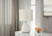 Lighting, 17'h, Table Lamp, Cream Ceramic, Ivory / Cream Shade, Modern
