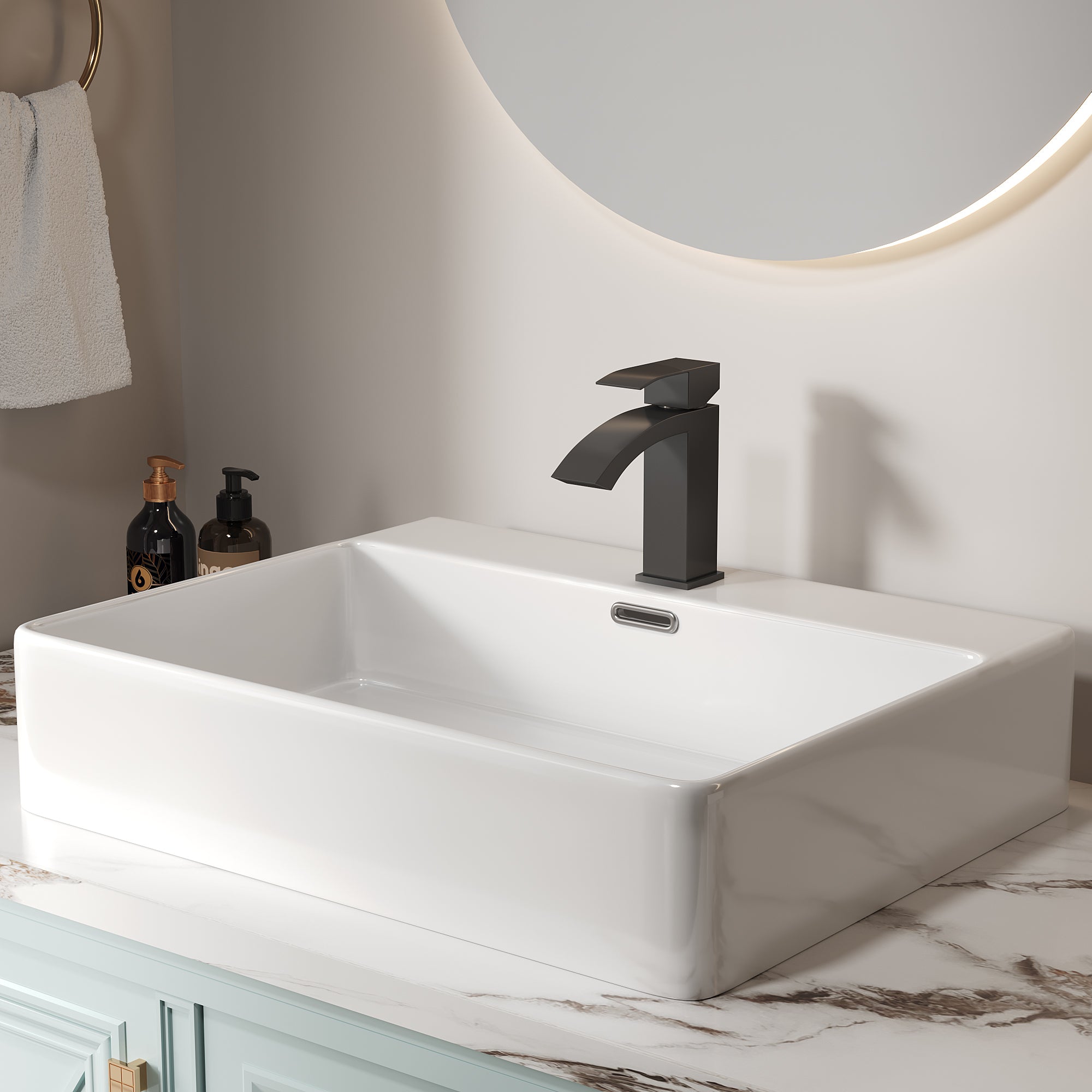 Bothwa Home 6.68' CUPC Certified Single Handle Bathroom Sink Faucet (Matt Black Finish)