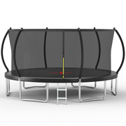 YC 16FT trampoline Pumpkin-Srandard- Black