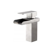 Modern Single Handle Bathroom Faucet Brushed Nickel Stainless Steel