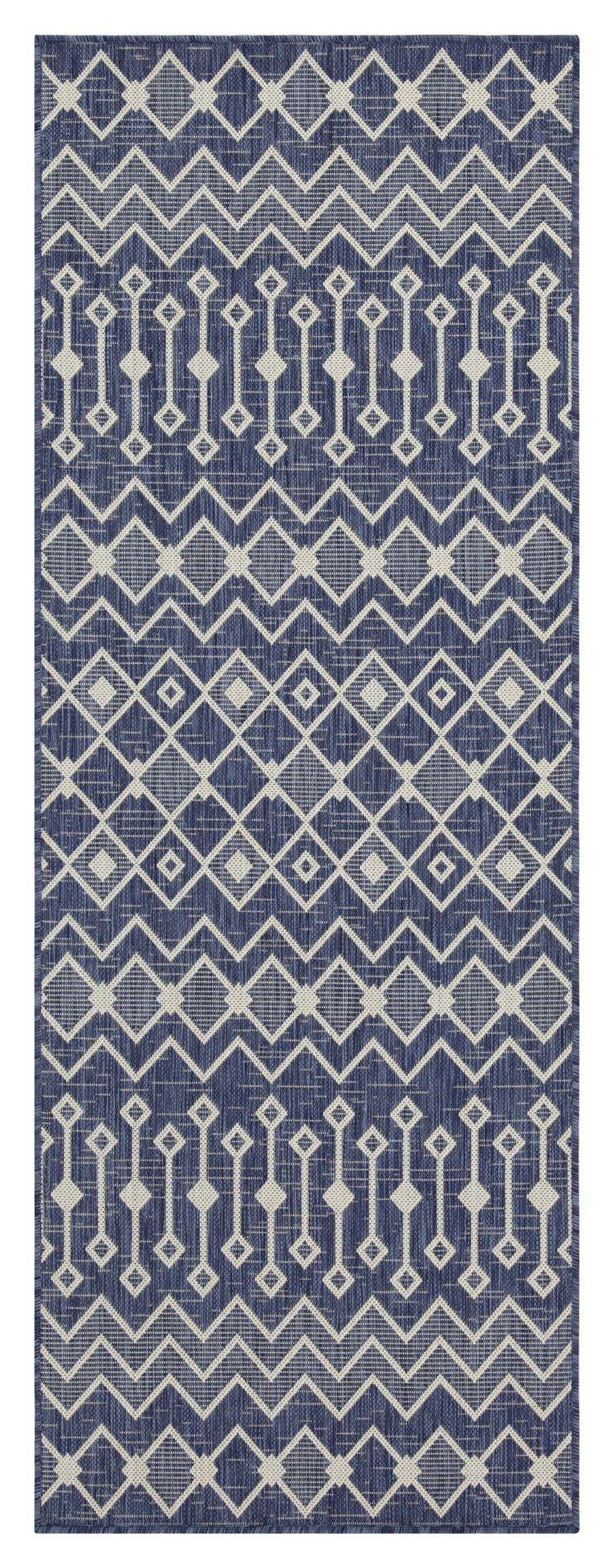 Sunshine GC_HAR2019 Blue 2 ft. 7 in. x 7 ft. 3 in. Indoor/Outdoor Area Rug