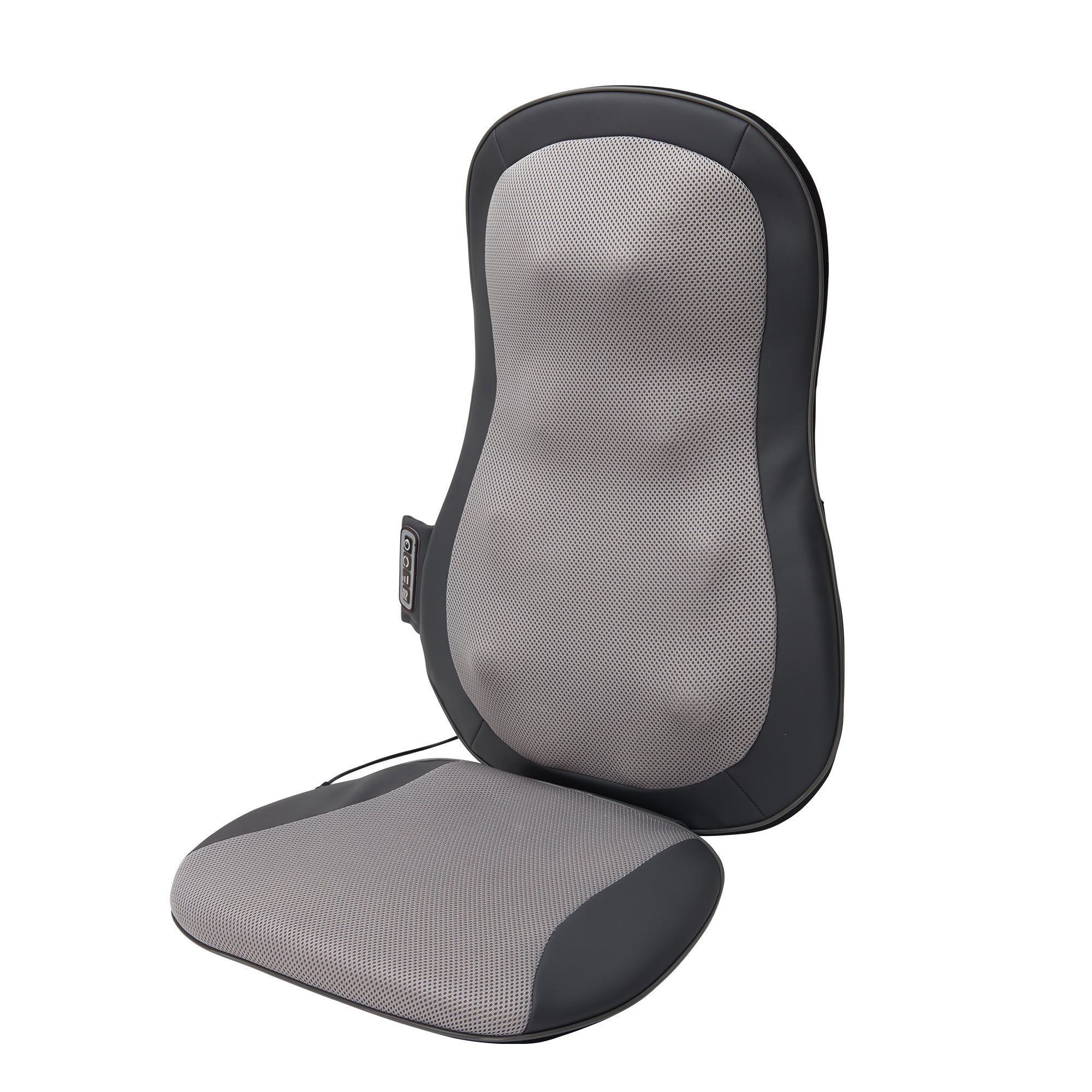 Therapeutic Shiatsu Massage Cushion with Heat Function in Gray, Polypropylene, 36.60' Length
