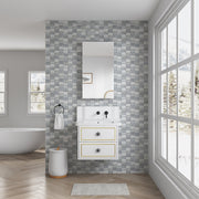 20'' W x 36'' H Surface Frameless Mirror Medicine Cabinet, Beveled Mirror Edges Bathroom Medicine Cabinet, Right opening door