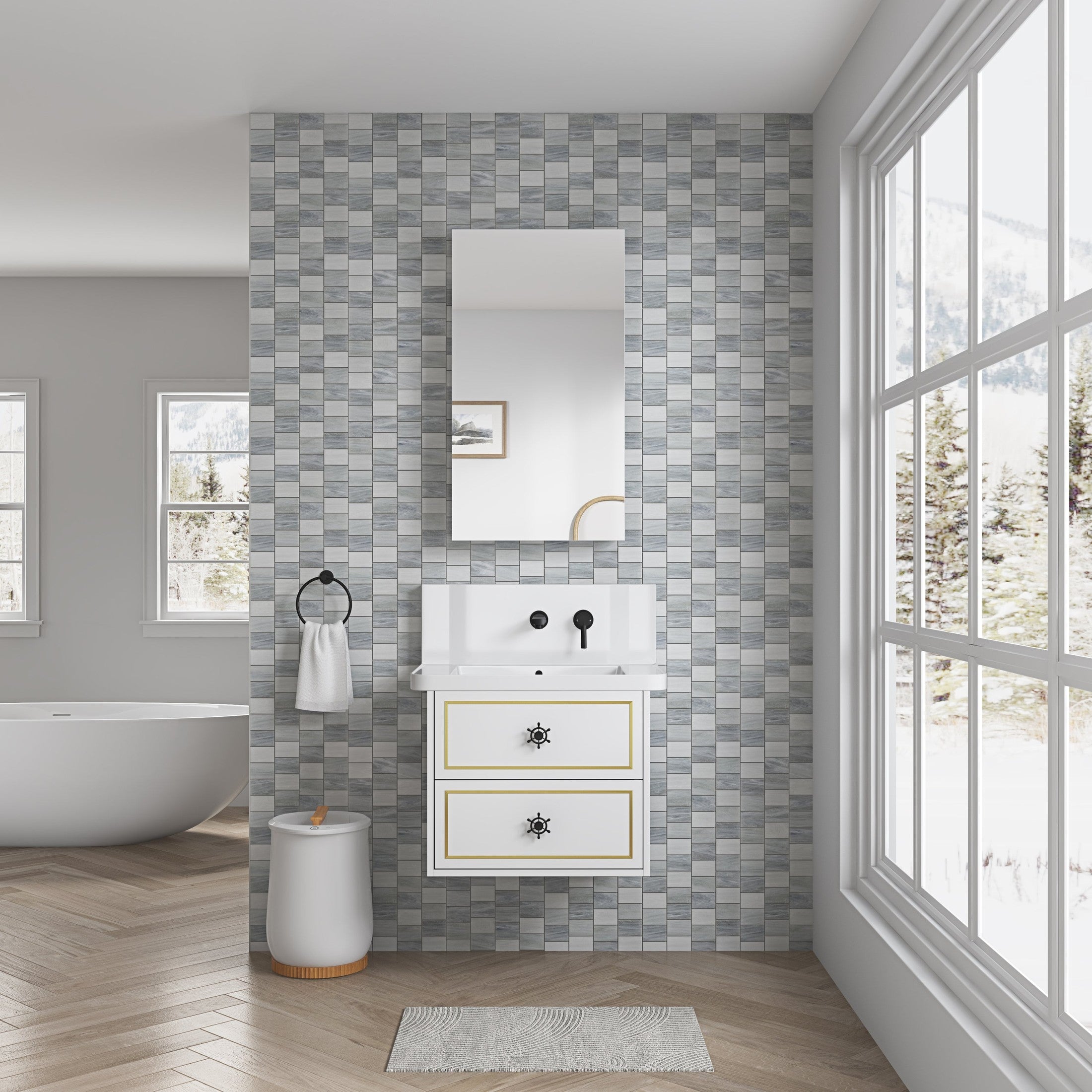 20'' W x 36'' H Surface Frameless Mirror Medicine Cabinet, Beveled Mirror Edges Bathroom Medicine Cabinet, Right opening door