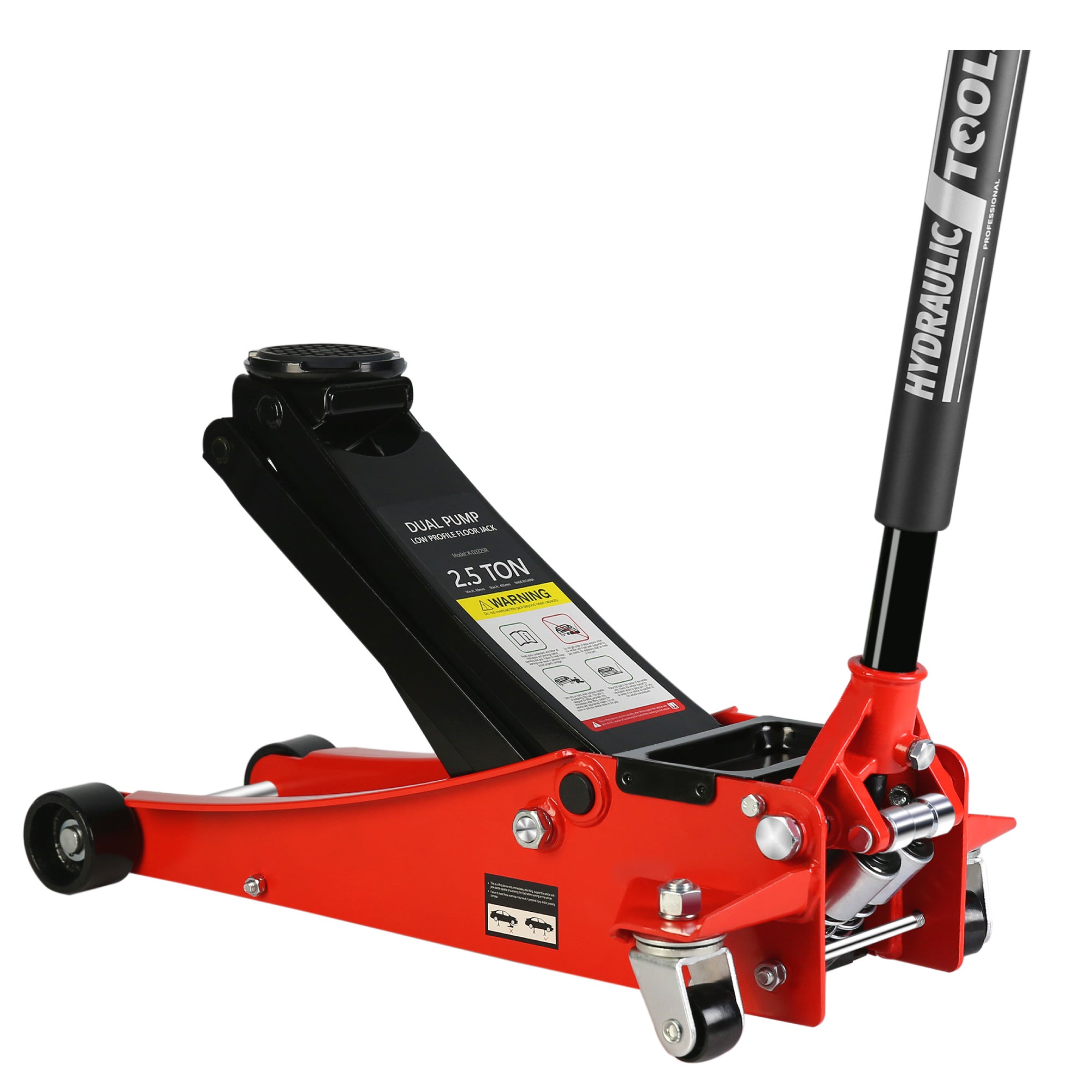 2.5 Ton Low Profile Floor Jack,Steel Racing Floor Jack with Dual PistonsQuick Lift Pump,Hydraulic floor jack  Lifting range 3.5'-19.5'