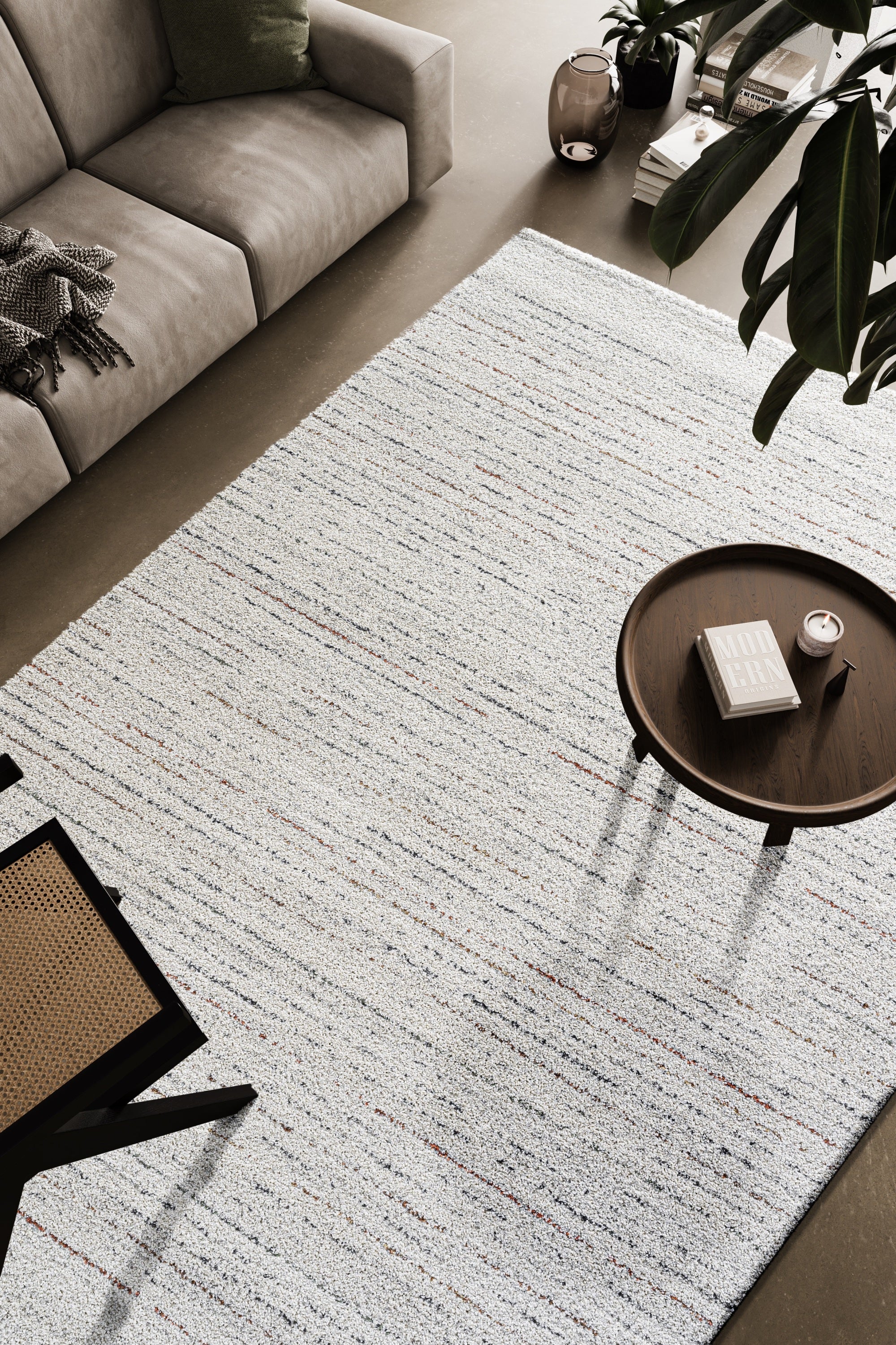 Lydia Ivory, Gold, Green, Rust, Gray and Charcoal Polypropylene Area Rug