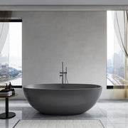 65.2 inch freestanding solid surface soaking bathtub for bathroom