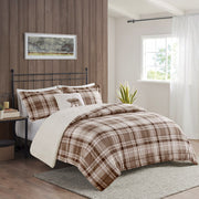 Full/Queen Plush to Sherpa Down Alternative Comforter Set