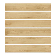 18PCS 12 MIL 6 in. x 36 in. Peel and Stick Vinyl Flooring, UV Surface Flooring Tile in Light Oak, Water-Resistant(27 sq. ft.)