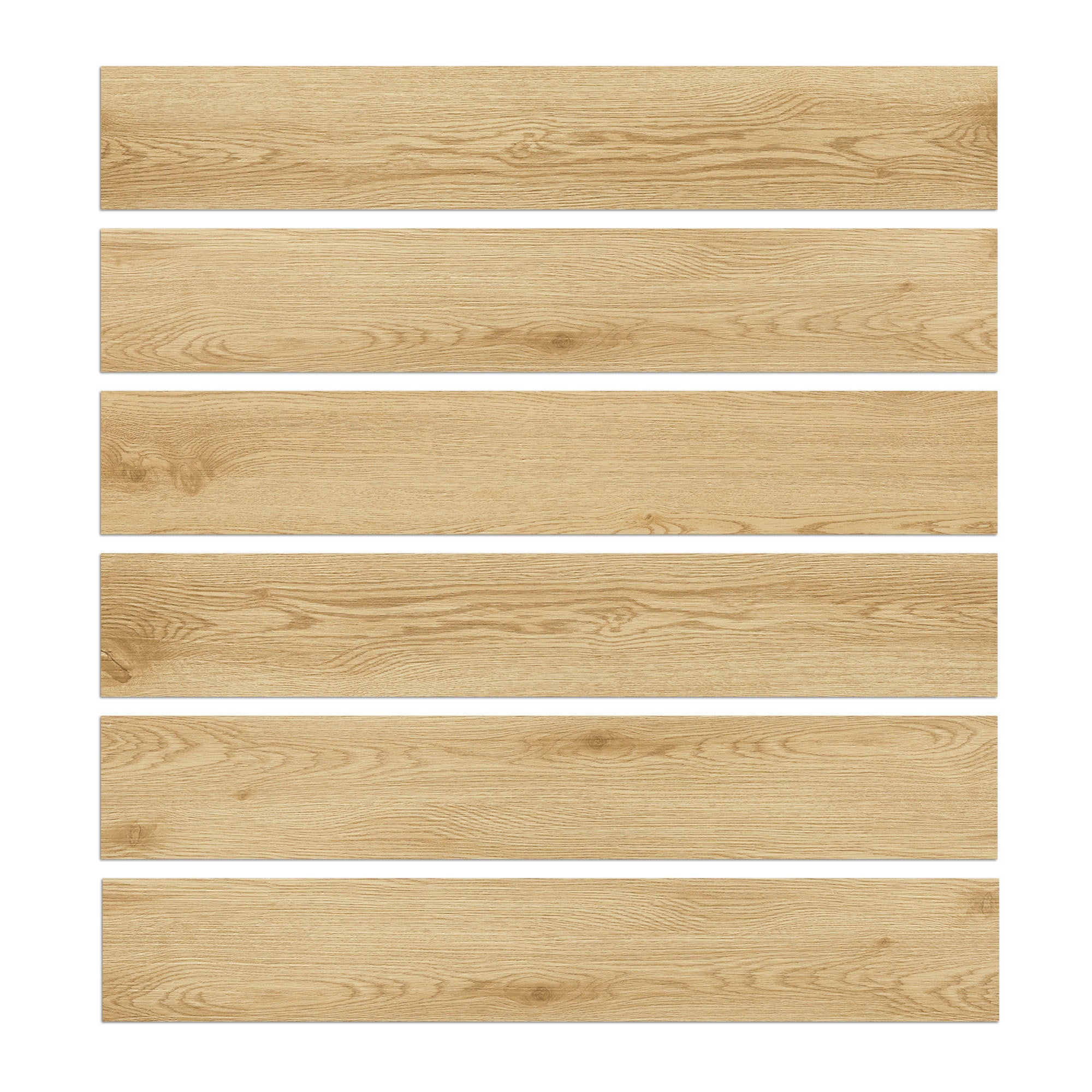 18PCS 12 MIL 6 in. x 36 in. Peel and Stick Vinyl Flooring, UV Surface Flooring Tile in Light Oak, Water-Resistant(27 sq. ft.)