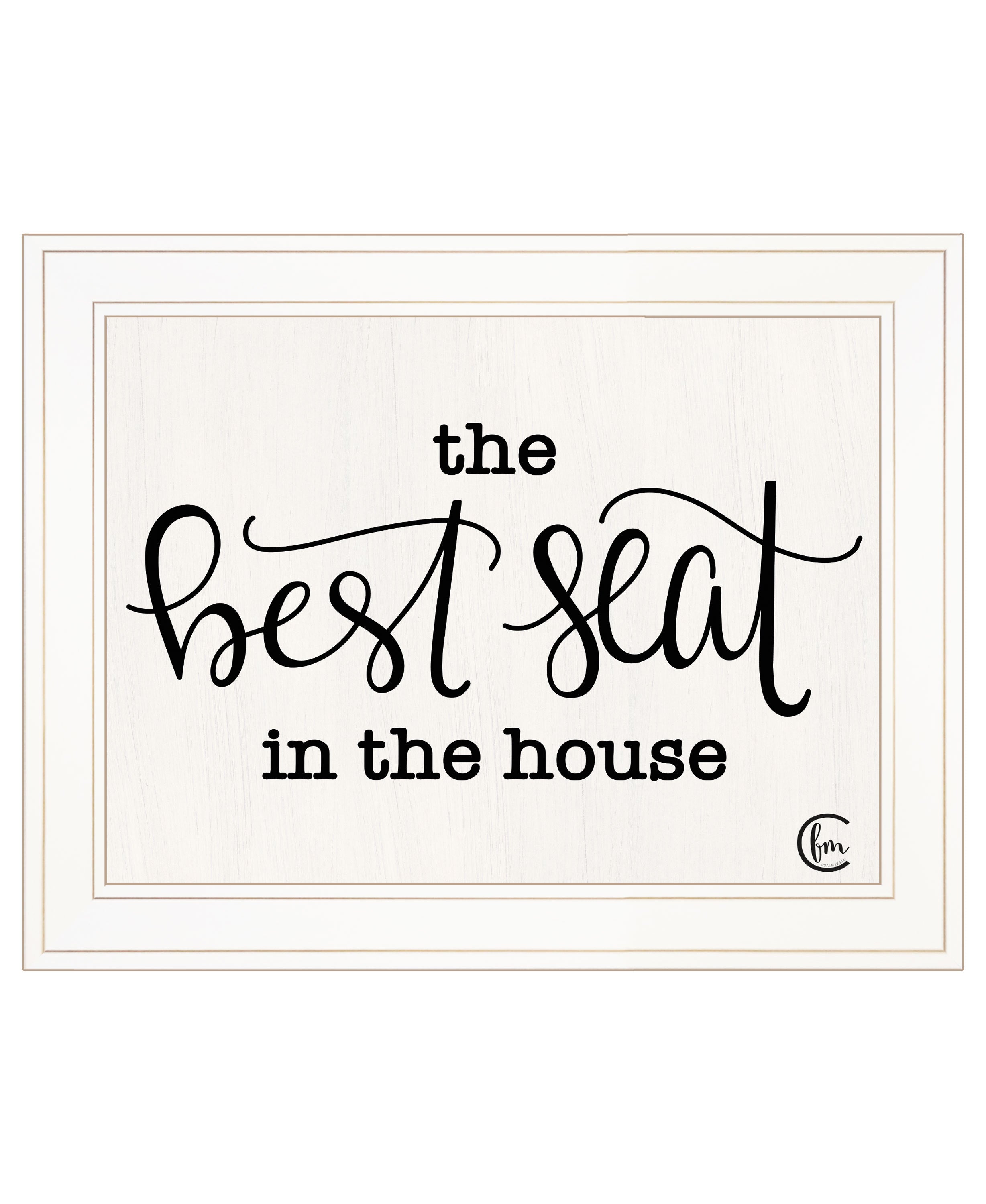'The Best Seat in the House'  by Fearfully Made Creations, Ready to Hang Framed Print, White Frame
