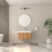 30' Bathroom Vanity with Sink,Wall Mounted Floating Bathroom Cabinet with Integrated Basin Plywood Finish Modern Minimalist Design for Compact Bathrooms Acacia Color