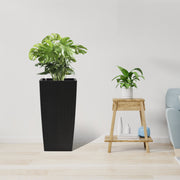 30 in Tall Large Flower Pots Planter with Self-Watering Drainage Holes&Inner Trays Indoor Outdoor Plant Pot with Drain Holes, Water Level Monitor,Inner Bucket for Garden, Patio, Porch, Backyard, Black