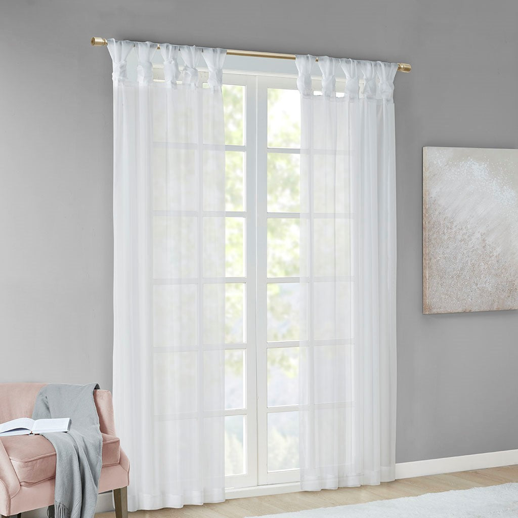 Twist Tab Voile Sheer Window Pair