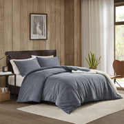 3PCS King/Cal King Twill Washed Duvet Set