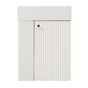 Modern Floating Bathroom Vanity with Resin Basin, Left Side Storage, 18.5 inch, White MDF