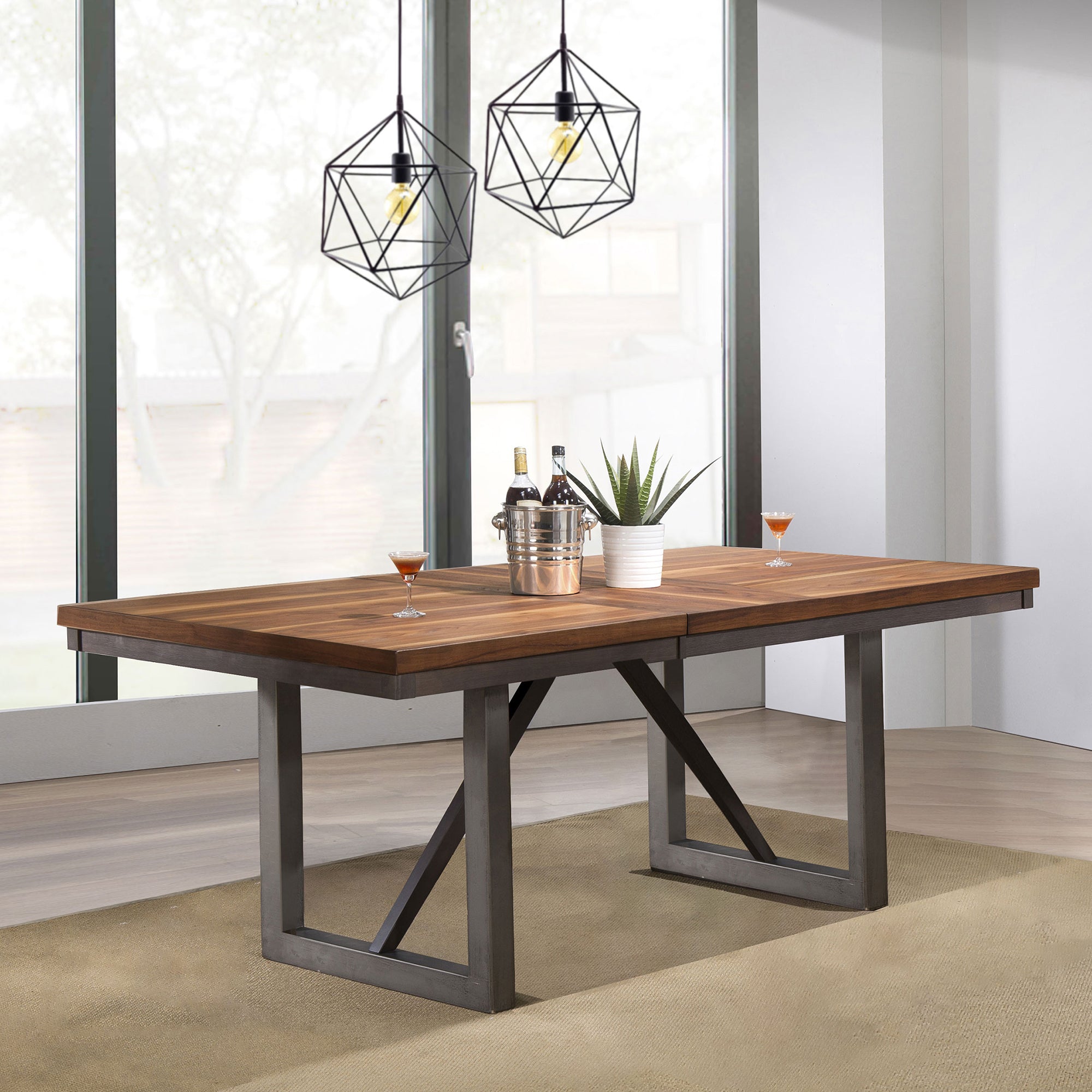 Rivera Natural Walnut Extension Dining Table