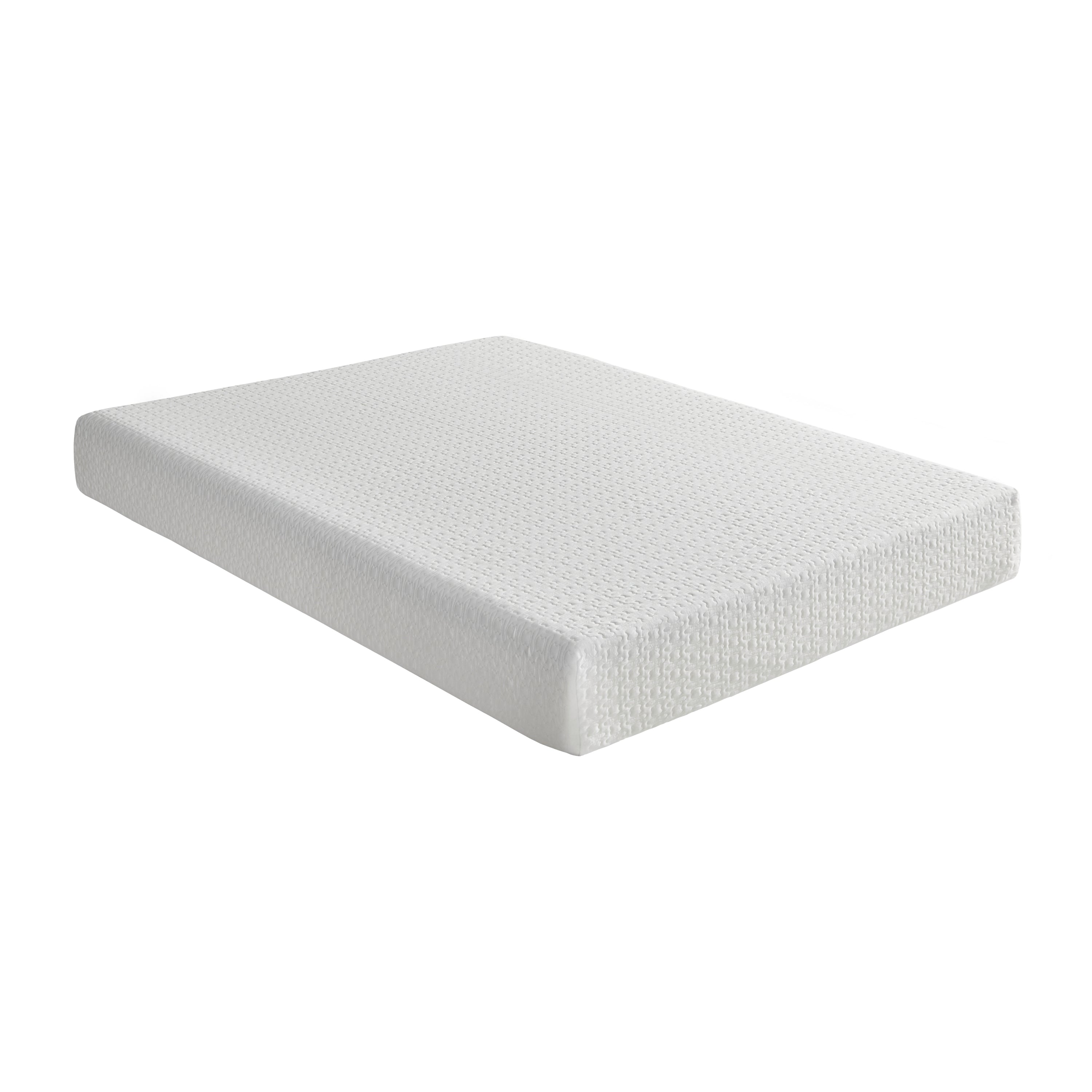 8-inch Full Size Bed Mattress Gel-Infused Memory Foam Mattress, Firm, White, Mattress in a Box