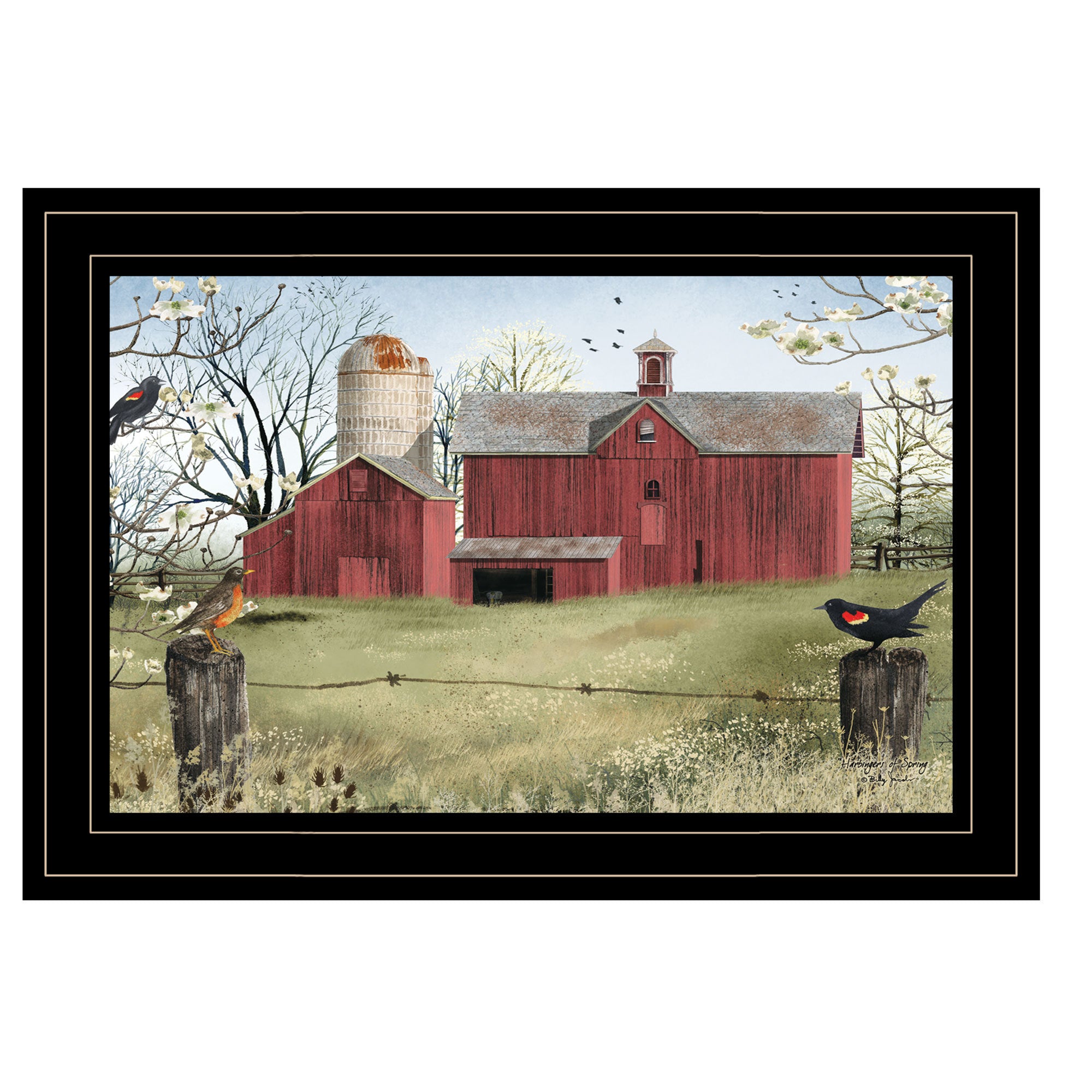 'Harbingers of Spring' by Billy Jacobs, Ready to Hang Framed Print, Black Frame