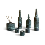 Diamond Green Natural Marble Living Room Accessories Set, Luxury 7 Pcs Genuine Marble, Real Marble