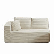 Modular Sectional Couches for Living Room: Left Long Seat (Beige)