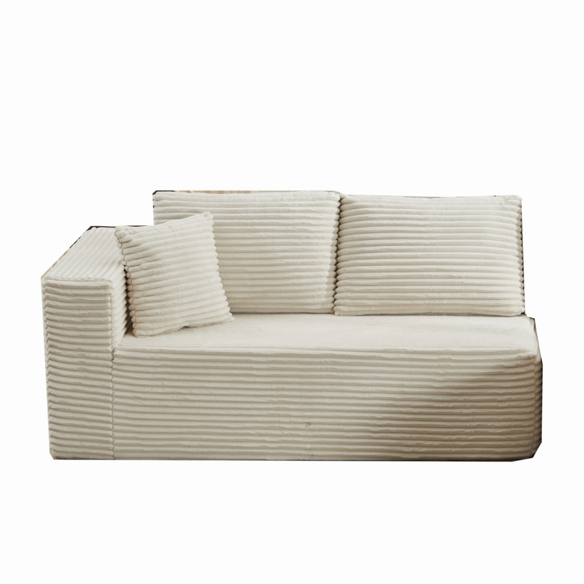 Modular Sectional Couches for Living Room: Left Long Seat (Beige)