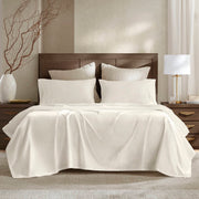4 Pieces Cal King Sateen Sheet Set,Ivory