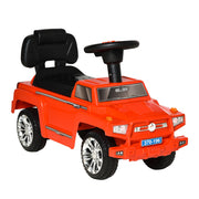 Aosom Kids Ride on Push Car, SUV Style Sliding Walking Car for Toddle with Horn, Music, Working Lights, Hidden Storage and Anti-dumping System, Red