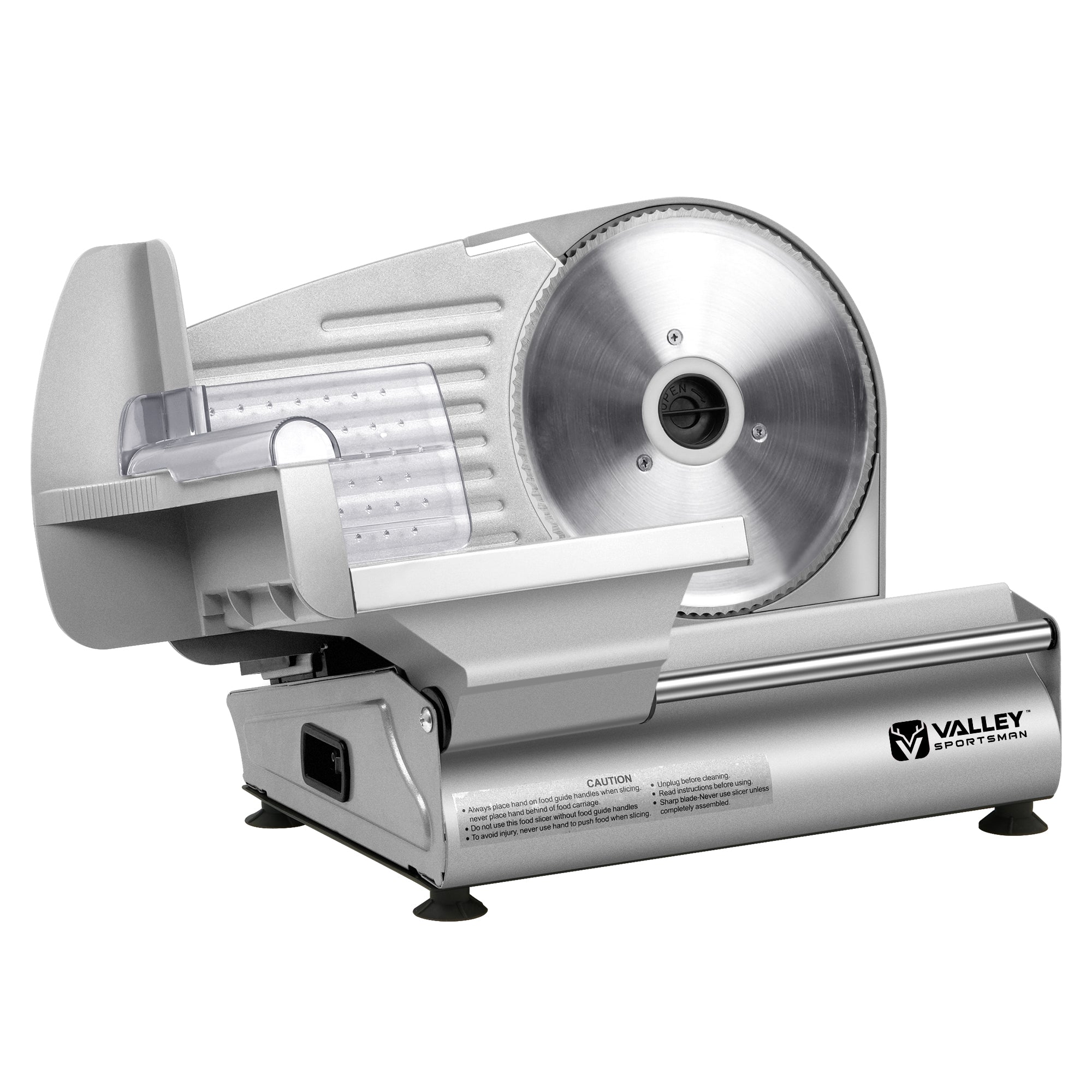 Meat Slicer Machine for Home, Electric Food Slicer, with 7.5' Stainless Steel Blade, 180 W, Adjustable Thickness, Easy to Clean, Cuts Meat, Bread, Cheese and Deli, Sliver