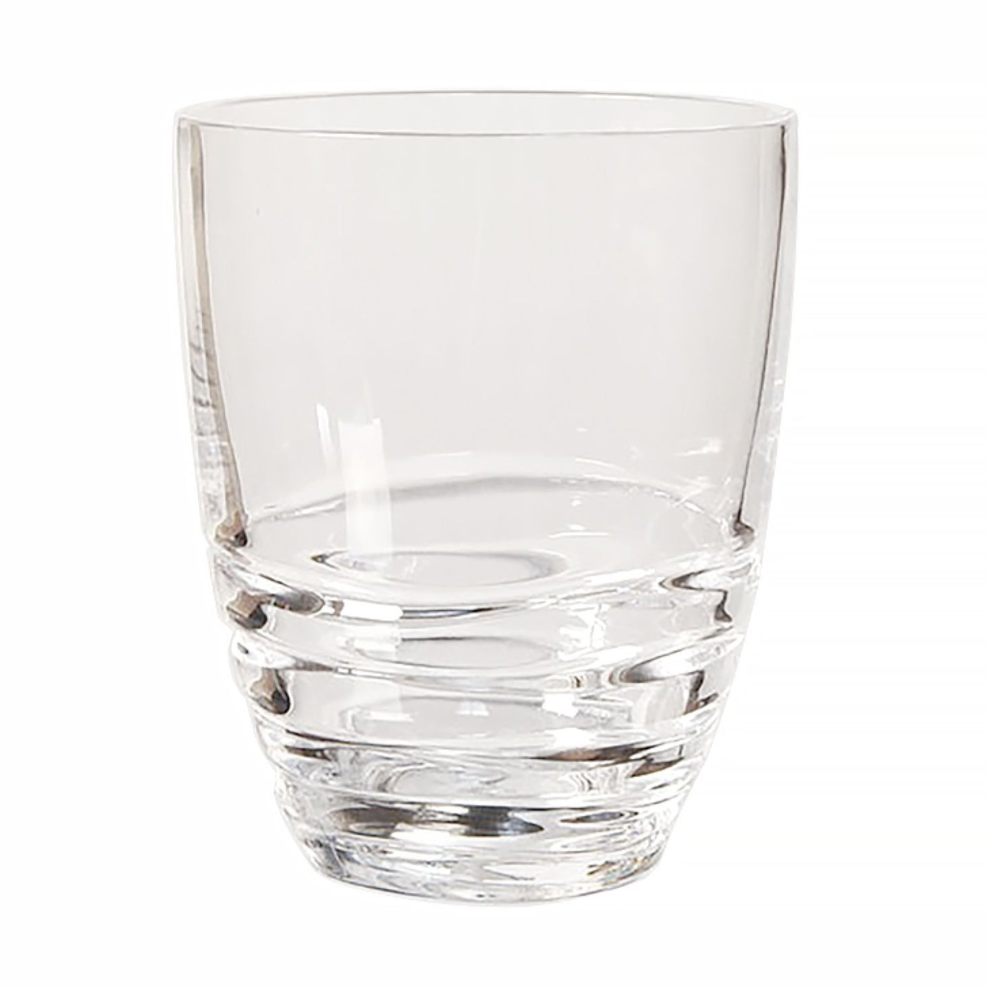 Leading Ware Swirl Acrylic Drinking Glasses Set of 4, 15oz, Clear, BPA-Free, Durable Plastic