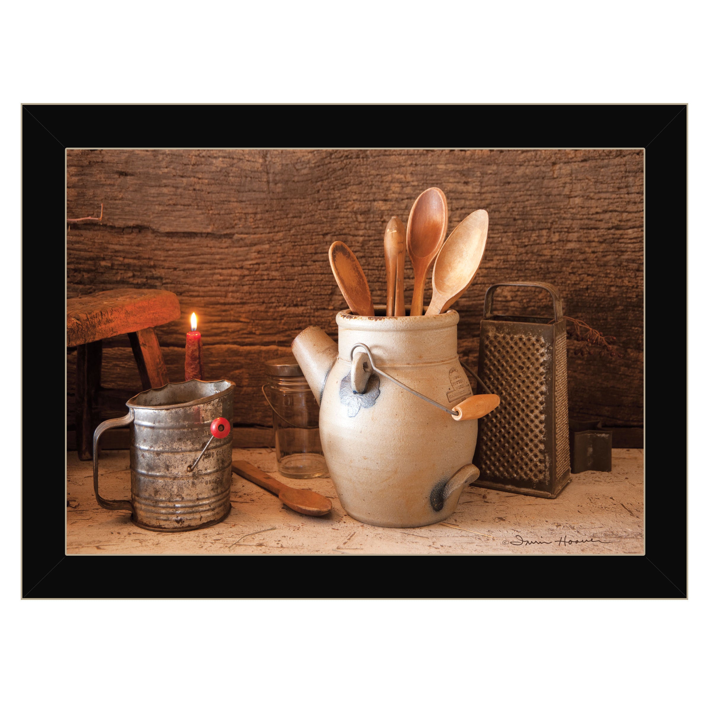 'Grandma's Kitchen Tools' By Irvin Hoover, Ready to Hang Framed Print, Black Frame