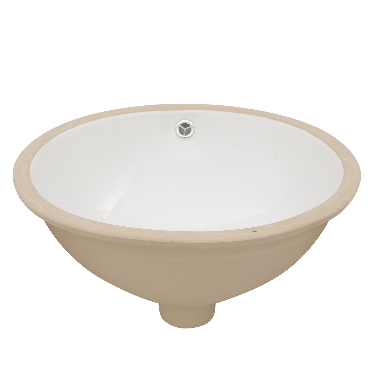Modern Ceramic Oval Undermount Bathroom Sink with Overflow, White, 18x15 Inches