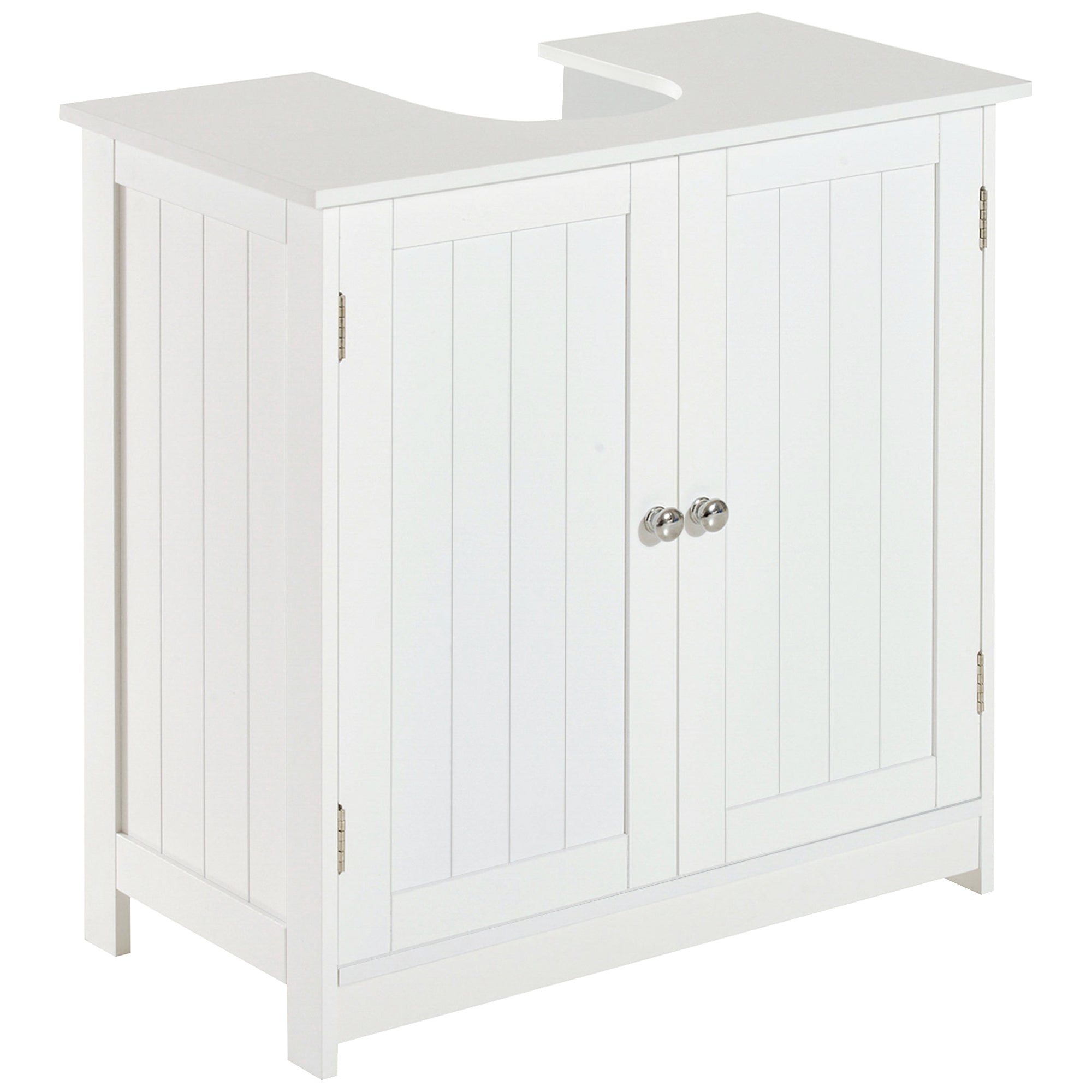 24” Pedestal Sink Bathroom Vanity Cabinet - White