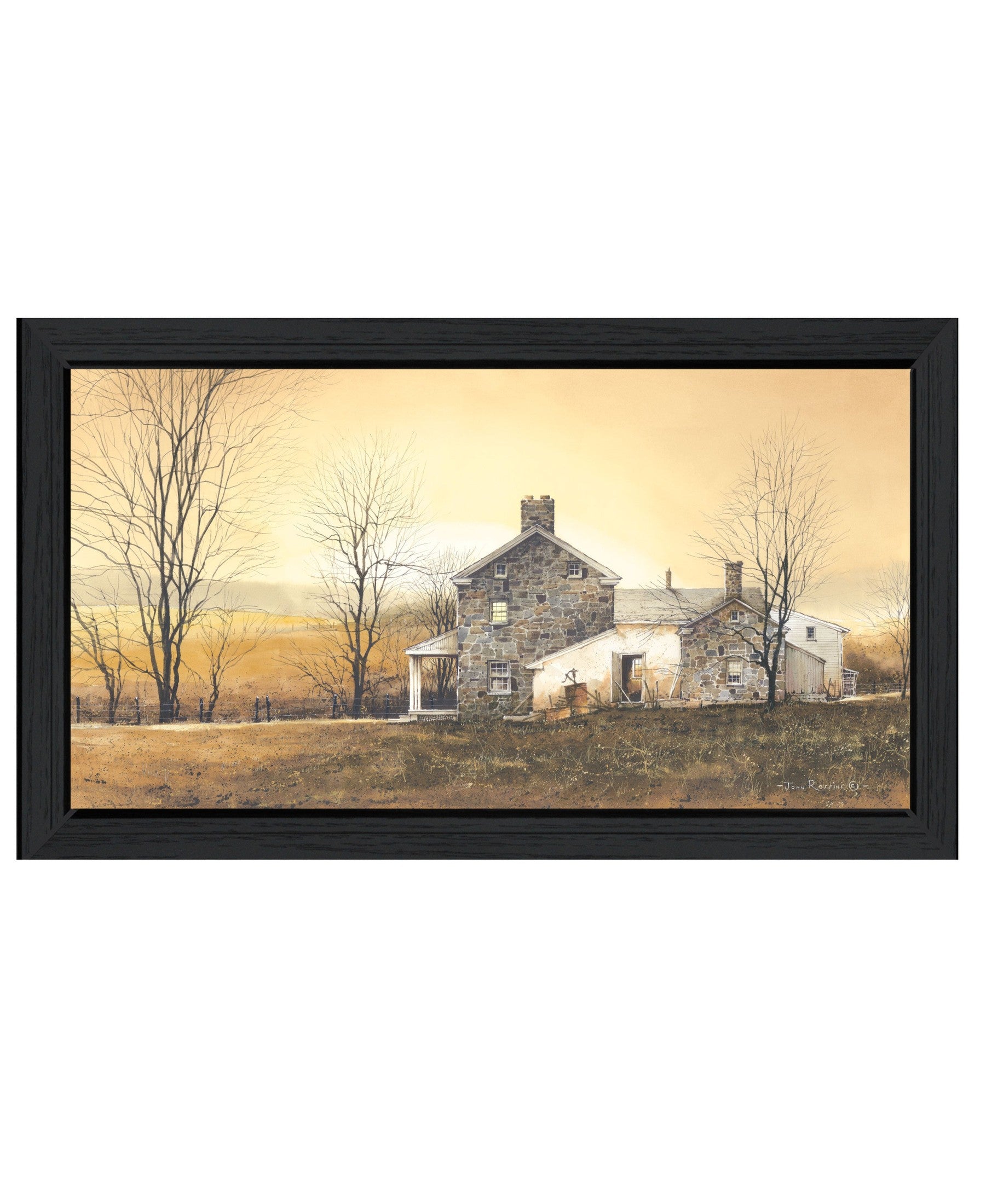 'Rising Early' by Artisan John Rossini, Ready to Hang Framed Print, Black Frame