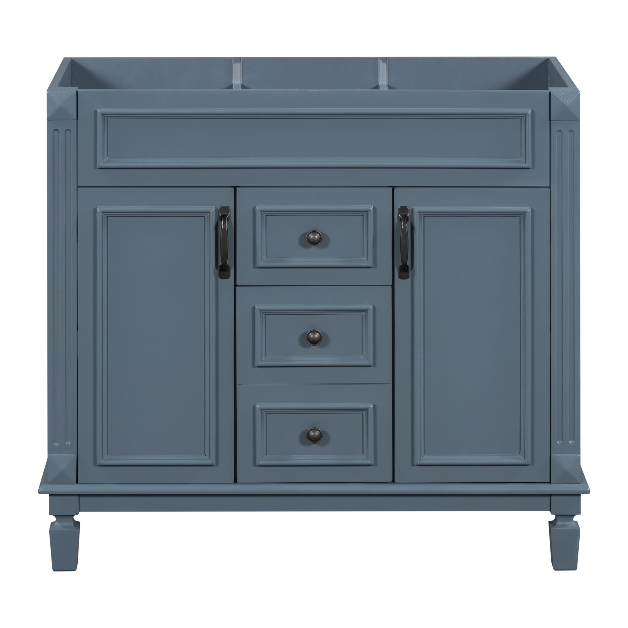 36'' Bathroom Vanity without Top Sink, Cabinet only, Modern Bathroom Storage Cabinet with 2 Soft Closing Doors and 2 Drawers