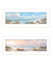 'The Seascape Collection' 2-Piece Vignette By Georgia Janisse, Ready to Hang Framed Print, White Frame