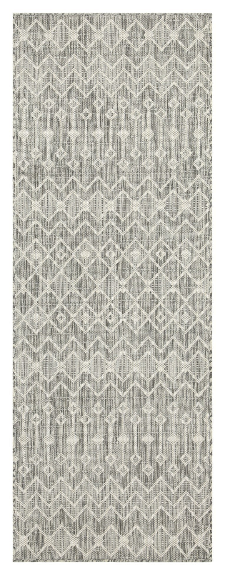 Sunshine GC_HAR2021 Silver 2 ft. 7 in. x 7 ft. 3 in. Indoor/Outdoor Area Rug